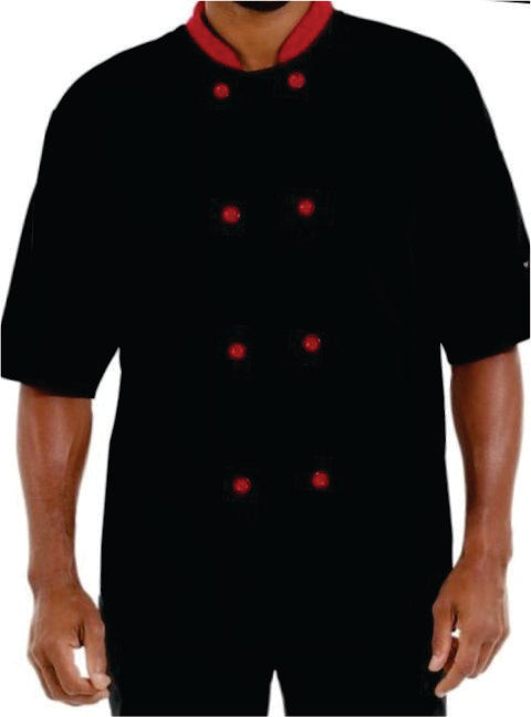 Chef Coat Short Sleeve- Black Half sleeve ECC-102 Moq-2