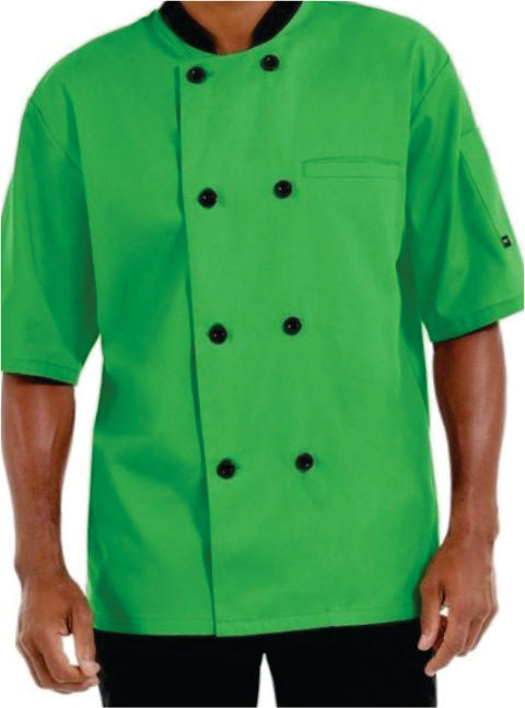Chef Coat Short Sleeve- P Green Half sleeve ECC-109 Moq-2