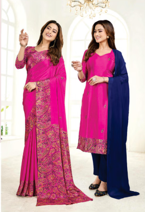 SAREE & UNSTITCHED SALWAR SUIT STYLE D.NO. 3029-A/ 3029-A PRICE RS 575