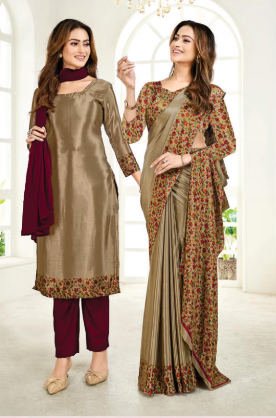 SAREE & UNSTITCHED SALWAR SUIT STYLE D.NO. 3275/ 3275-D PRICE RS 575