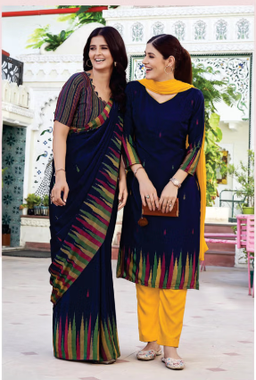 SAREE & UNSTITCHED SALWAR SUIT STYLE D.NO. 3358/ 3358-D PRICE RS 575