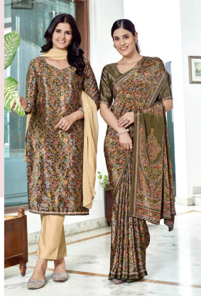 SAREE & UNSTITCHED SALWAR SUIT STYLE D.NO. 3369/ 3369-D PRICE RS 575