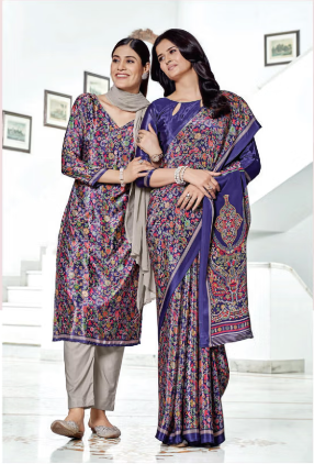 SAREE & UNSTITCHED SALWAR SUIT STYLE D.NO. 3370/ 3370-D PRICE RS 575