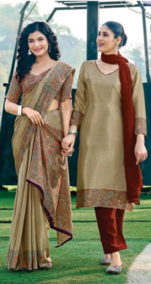 SAREE & UNSTITCHED SALWAR SUIT STYLE D.NO. 3388/ 3388-D PRICE RS 575