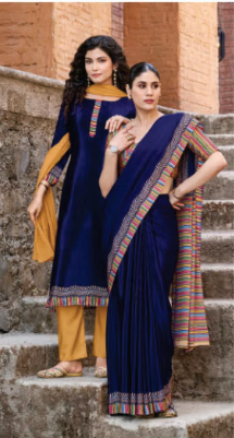 SAREE & UNSTITCHED SALWAR SUIT STYLE D.NO. 3394/ 3394-D PRICE RS 575