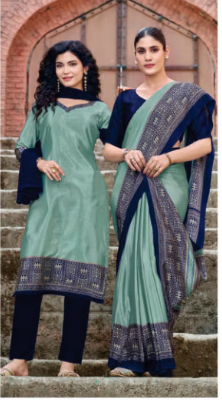 SAREE & UNSTITCHED SALWAR SUIT STYLE D.NO. 3396/ 3396-D PRICE RS 575