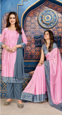 SAREE & UNSTITCHED SALWAR SUIT STYLE D.NO. 3324/ 3324-D PRICE RS 575