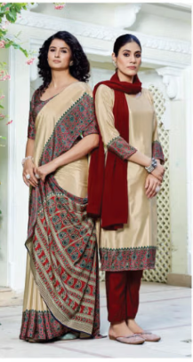 SAREE & UNSTITCHED SALWAR SUIT STYLE D.NO. 3355/ 3355-D PRICE RS 575