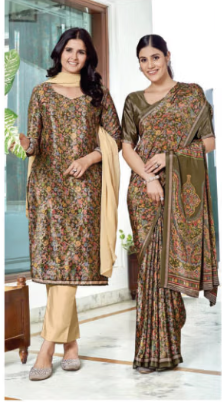 SAREE & UNSTITCHED SALWAR SUIT STYLE D.NO. 3369/ 3369-D PRICE RS 575