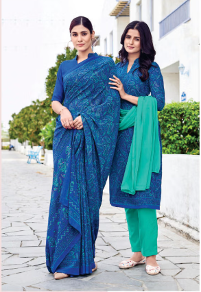 SAREE & UNSTITCHED SALWAR SUIT STYLE D.NO. 513/ 513-D PRICE RS 455