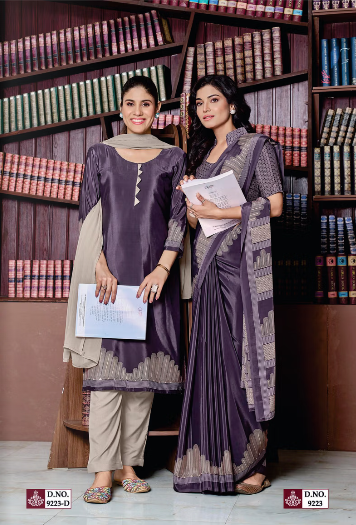 GANVESH PLUS SAREE & UNSTITCHED SALWAR SUIT D.NO. 9223 / 9223-D PRICE RS 615