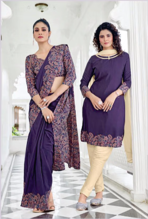 GANVESH PLUS SAREE & UNSTITCHED SALWAR SUIT D.NO. 9151 / 9151-D PRICE RS 615
