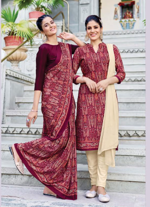 GANVESH PLUS SAREE & UNSTITCHED SALWAR SUIT D.NO. 9141 / 9141-D PRICE RS 615