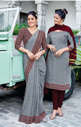 GANVESH PLUS SAREE & UNSTITCHED SALWAR SUIT D.NO. 9144 / 9144-D PRICE RS 615