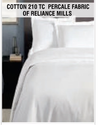 Reliance Mills 210 TC Cotton Percale Duvet Cover – Premium White Hotel Bed Linen