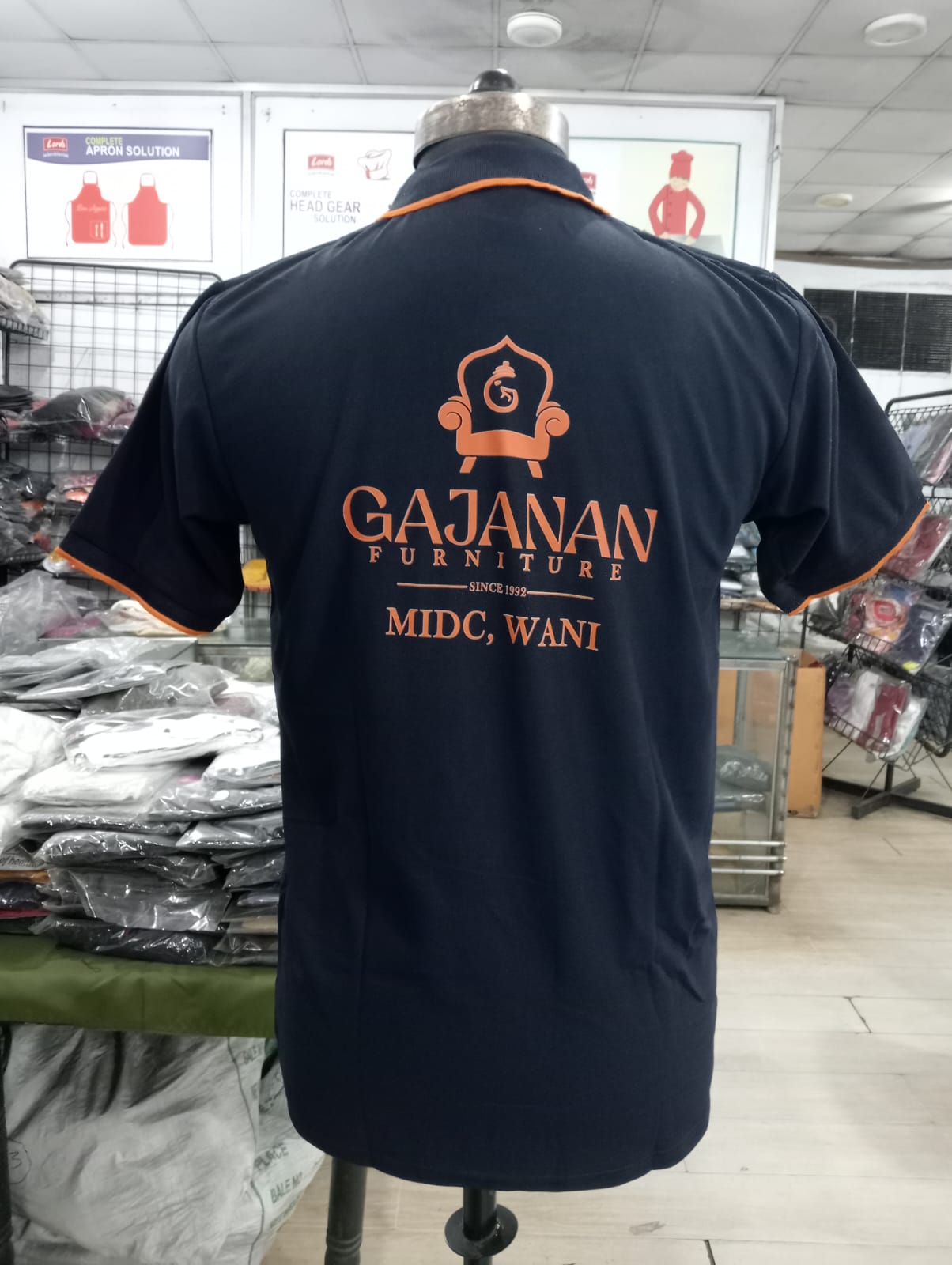 Tshirt Nblue with Orange Tipping. Premium T-Shirts – Sap Matti New Fusion Creations Rs 185