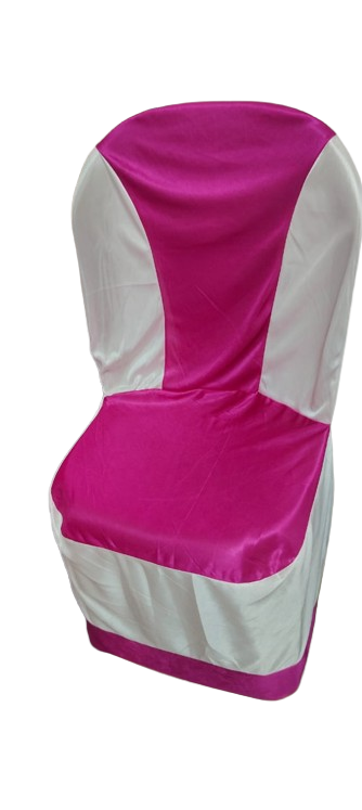 Plastic Armless Chair Cover Two Tone Designer | Bright Lycra 28 Gauge | Wedding, Party & Banquet Decor