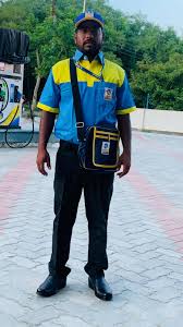 BPCL PETROL PUMP UNIFORM SET Shirt: Sky Blue with Yellow Trimming with Black Trouser & P-Cap