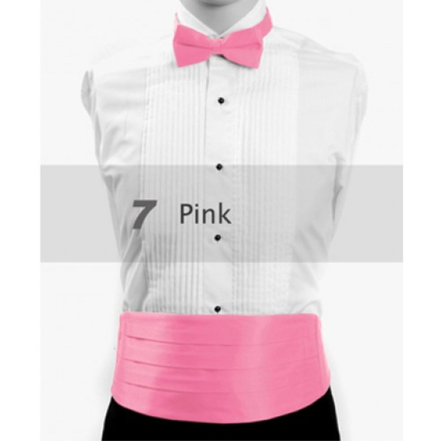 Cummerbund and Bow Tie Heavy Poly Silk Fabric CB-01