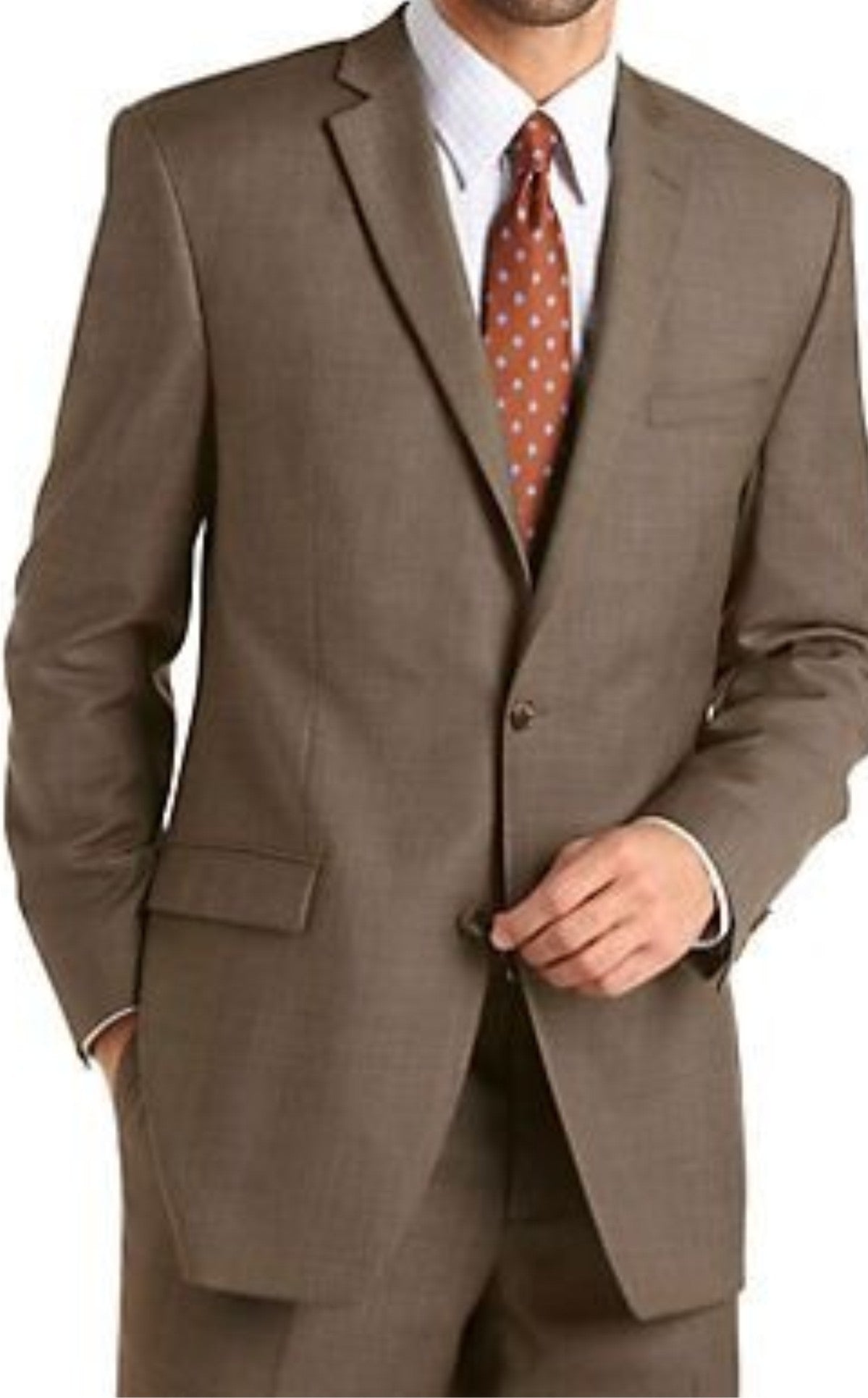 Suit Mid Brown Complete Two Button Blazer, Trouser, Shirt & Neck Tie. PRICE RS 1899 PER PIECE. MOQ 1