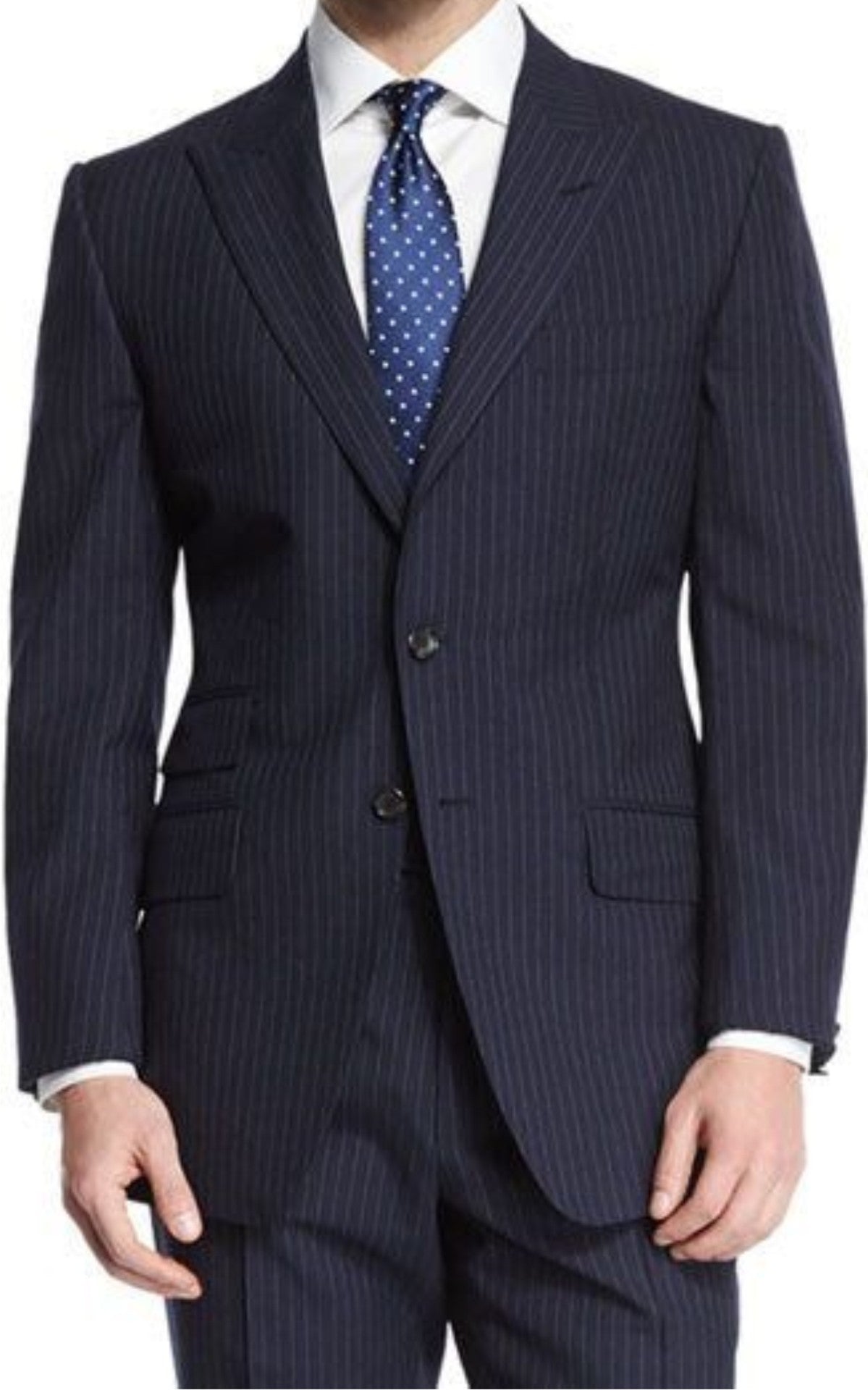 Suit Blue Stripe Complete Two Button Blazer, Trouser, Shirt & Neck Tie. PRICE RS 1899 PER PIECE. MOQ 1
