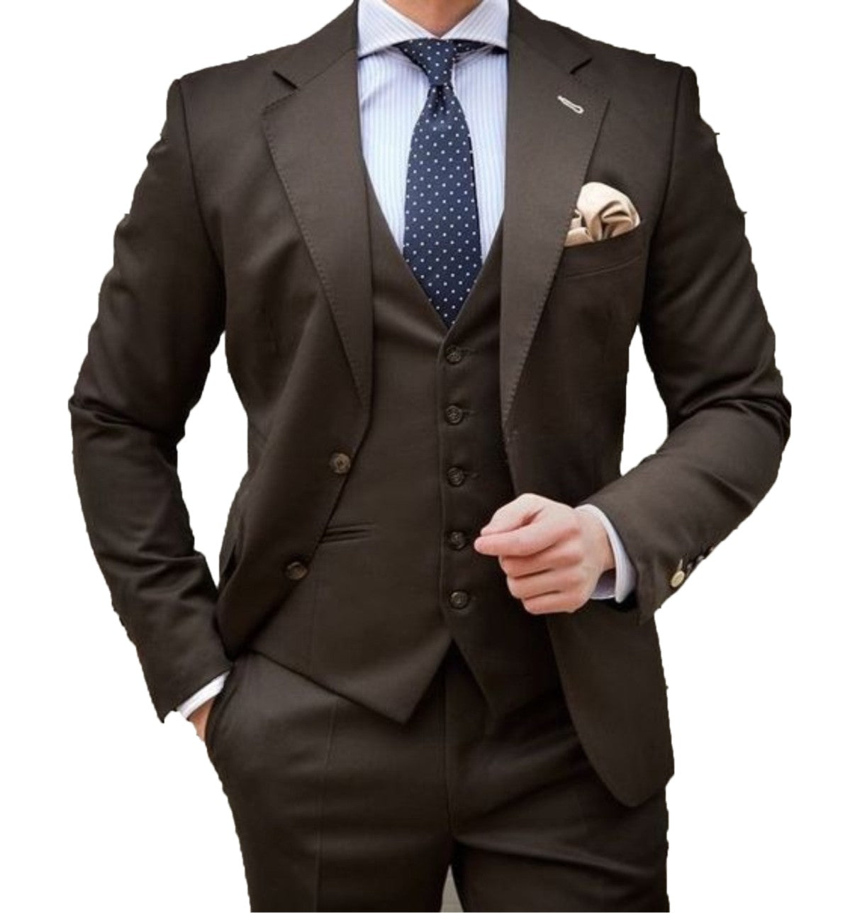 Suit Men's Formal Three Piece Blazer, Trouser, Waist Coat, Shirt & Nec –  lordsindia
