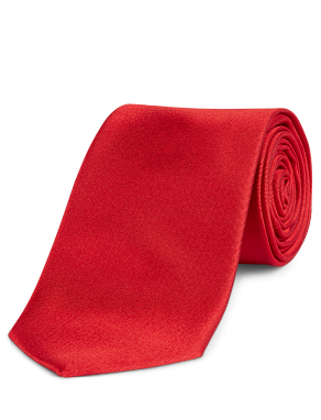 Neck Tie Sleek Red Micro Twill Fabric NTC-02