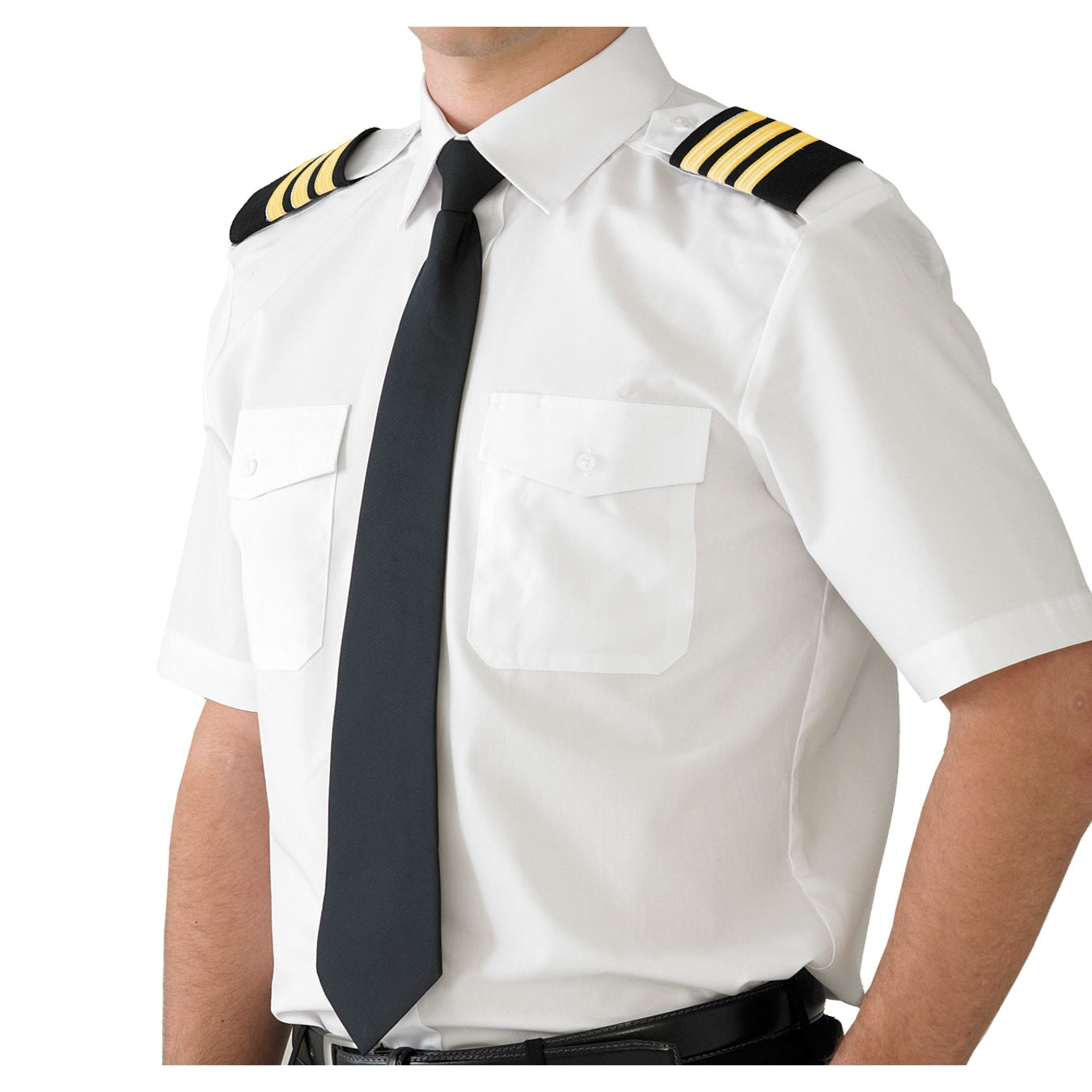 WHITE PILOT SHIRT 2X2 FABRIC BLENDED MILL MADE – lordsindia