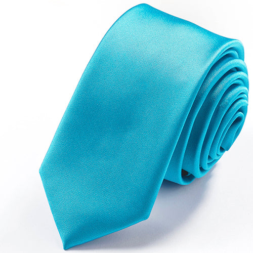 Neck Tie Sleek Turquoises Blue Micro Twill Fabric NTC-05