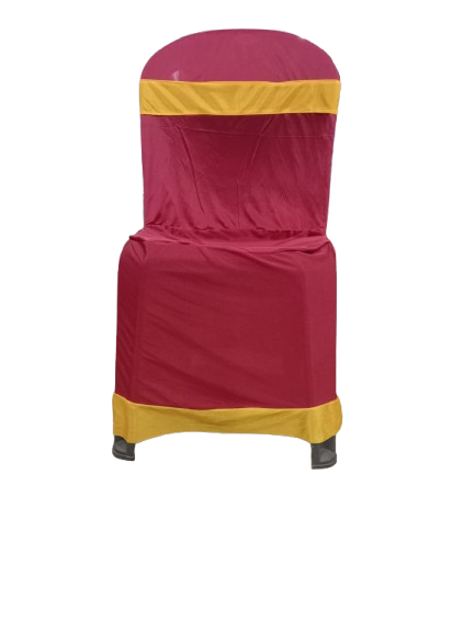 Plastic Armless Chair Cover Bright Lycra 28 Gauge with Contrast Band (Patta)