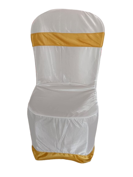 Bright Lycra Plastic Armless Chair Cover with Contrast Band & Bow | 28 ...