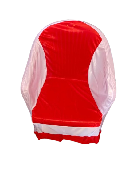 Armed Plastic Chair Cover with Back Bow | Bright Lycra | Wedding & Banquet Decor