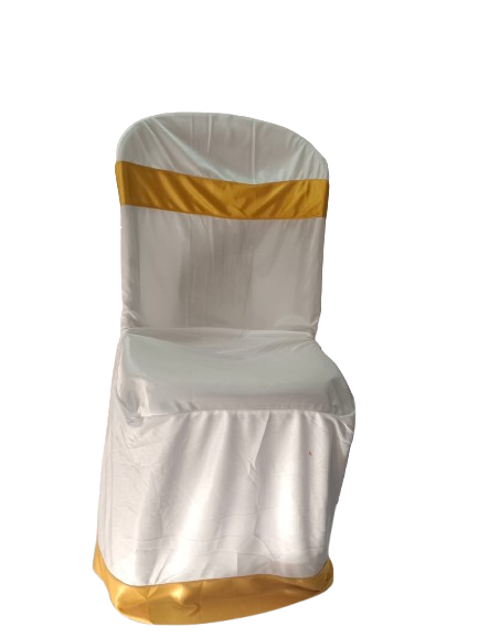 Plastic Armless Chair Cover Bright Lycra 28 Gauge with Contrast Band (Patta)