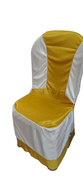 Plastic Armless Chair Cover Two Tone Designer | Bright Lycra 28 Gauge | Wedding, Party & Banquet Decor