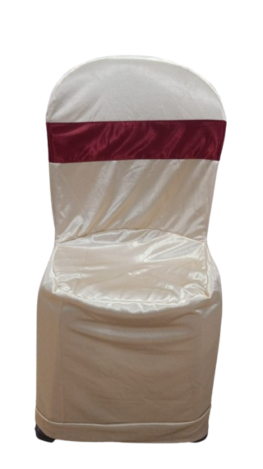 Plastic Armless Chair Cover Bright Lycra 28 Gauge with Contrast Band (Patta)