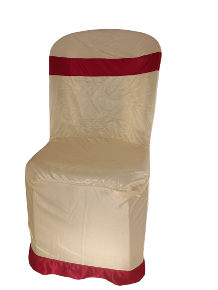 Plastic Armless Chair Cover Bright Lycra 28 Gauge with Contrast Band (Patta)