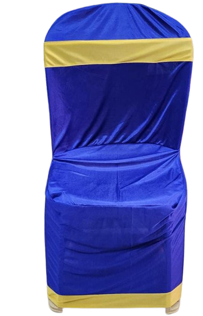 Plastic Armless Chair Cover Bright Lycra 28 Gauge with Contrast Band (Patta)