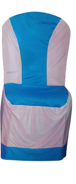 Plastic Armless Chair Cover Two Tone Designer | Bright Lycra 28 Gauge | Wedding, Party & Banquet Decor
