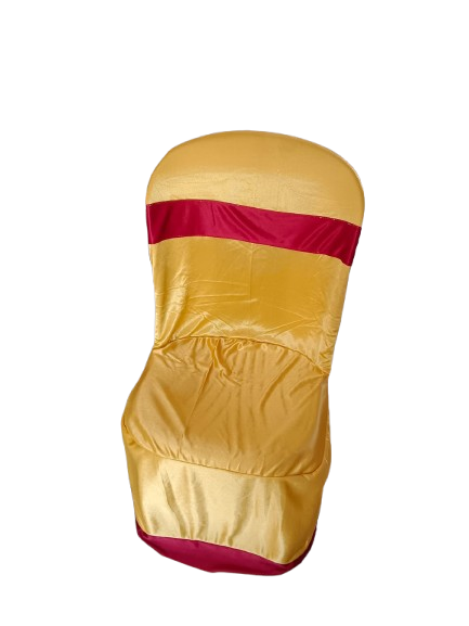 Plastic Armless Chair Cover Bright Lycra 28 Gauge with Contrast Band (Patta)