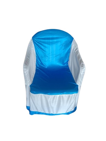 Armed Plastic Chair Cover with Back Bow | Bright Lycra | Wedding & Banquet Decor
