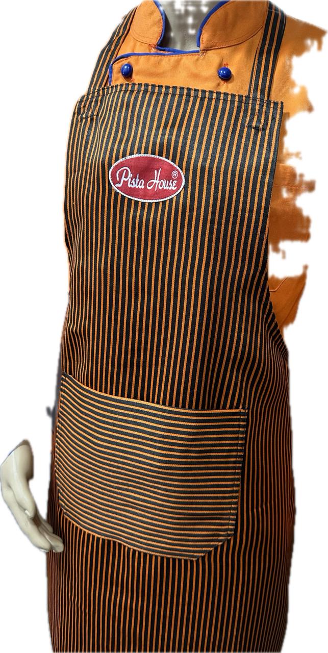 Apron Bib Zebra Stripe Black & Orange  Moq 6