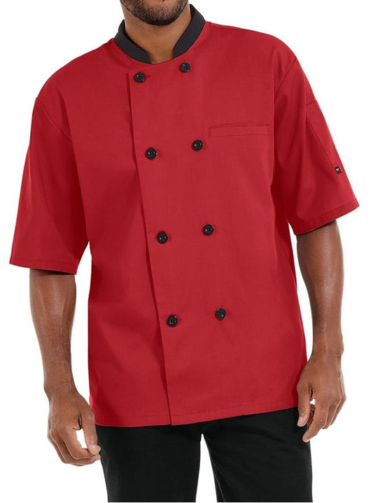 Chef Coat – Short Sleeve (Red) –  ECC-103