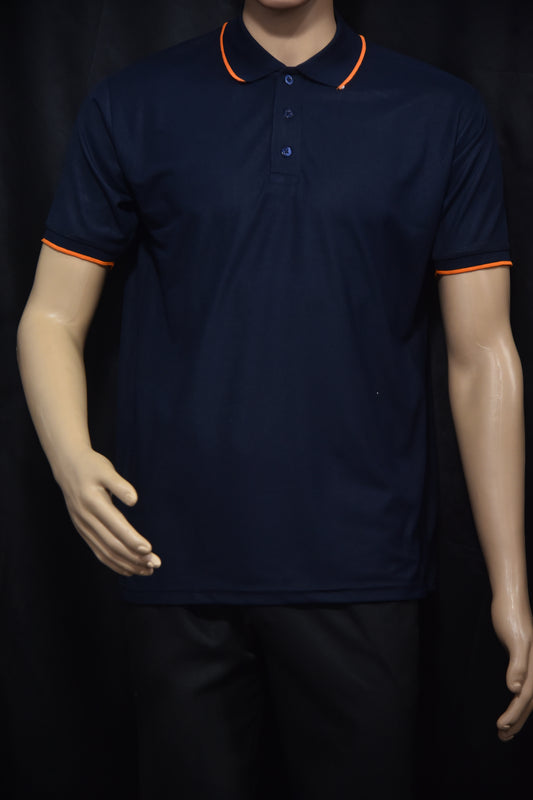 Tshirt Nblue with Orange Tipping. Premium T-Shirts – Sap Matti New Fusion Creations Rs 185