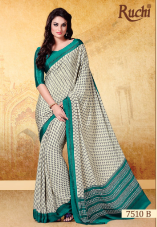 Saree Sari Luxury  Premium American Crape Georgette Design - 7510 B