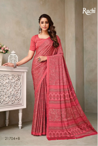 Saree Sari Luxury  Premium American Crape Georgette Design - 21704*B