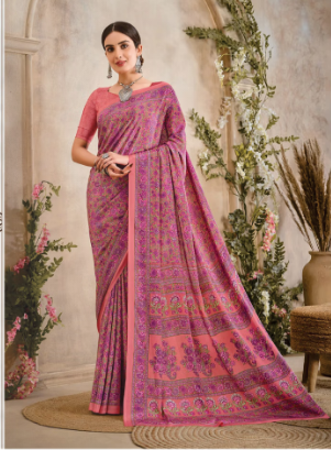 Saree Sari Luxury  Premium American Crape Georgette Design - 34302 A