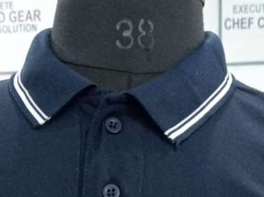 T-SHIRT SAP MATTY NAVY BLUE WITH TWO WHITE TIPPING STYLE NO SMTD-04 PRICE RS 199 Per Piece