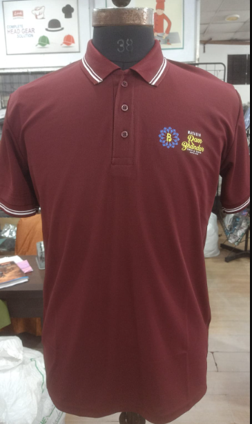 T-SHIRT SAP MATTY PURPLE WITH TWO WHITE TIPPING STYLE NO SMTD-03 PRICE RS 199 Per Piece