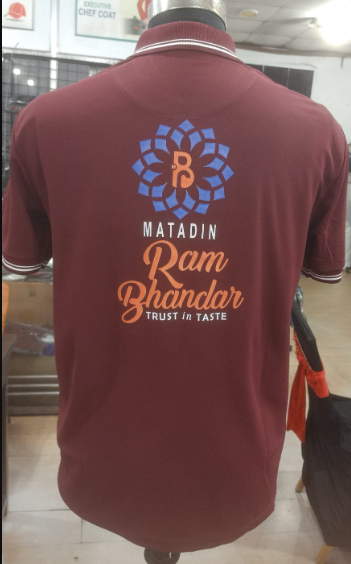 T-SHIRT SAP MATTY PURPLE WITH TWO WHITE TIPPING STYLE NO SMTD-03 PRICE RS 199 Per Piece
