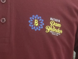 T-SHIRT SAP MATTY PURPLE WITH TWO WHITE TIPPING STYLE NO SMTD-03 PRICE RS 199 Per Piece